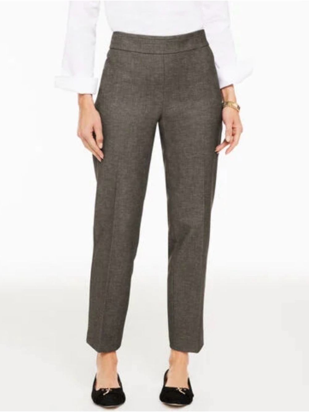 Talbots Heathered Charcoal Cropped Women’s Dress Pants. Size 10